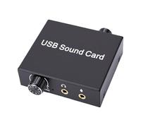 Jectse Carte Son USB Externe Adaptateur USB DAC avec Prise Jack 3,5 Mm Haute Résolution 16 Bits 48 KHz Plug and Play pour PC Portable de Bureau pour Wins pour iOS pour