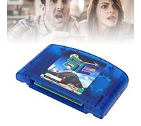 Jectse Cartouche de Jeu Open Source Cartouche Flash N64 32 Go 64 Mo ROM Chargement Automatique 23,8 Mo/s 64DD Prise en Charge de Type C Sauvegarde Automatique avec Horloge RTC (bleu transparent)