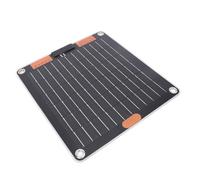 Jectse Chargeur de Panneau Solaire Monocrocristallin 10W Ultra Slim avec des Connexions à Double-C, Panneau Solaire Léger et Portable pour les Voyages, Chargeur Téléphonique de pour les économies