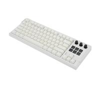 Jectse Clavier de Jeu Mécanique câblé RGB, Clavier Mécanique à Bilan à 78 Touches, Rétro-éclairage RVB, 6 Touches Programmables LCD pour Les Jeux/Typage/PC. (White)