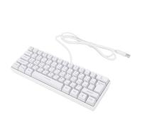 Jectse Clavier de Jeu Mécanique Russe, Clavier Filaire RVB Compact à 61 Touches avec Rétroéclairage Réglable, pour Le Travail de Jeu sur PC, Les Voyages d'affaires (White)