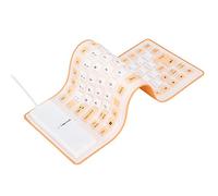 Jectse Clavier en Silicone Souple, Clavier Filaire USB Portable à 85 Touches, d'ordinainur Ergonomique Couler Les Portables Ordinaires Pc, Fiche et Jeu (Orange)