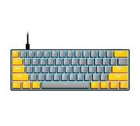 Jectse Clavier Mécanique 61 Touches, Clavier de Jeu Filaire USB avec Interrupteur Bleu ou Interrupteur Rouge, Renversement des Touches N, Conception échangeable à Chaud, 21 (Interrupteur Bleu)