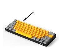 Jectse Clavier Mécanique 61 Touches, Clavier de Jeu Filaire USB avec Interrupteur Bleu ou Interrupteur Rouge, Renversement des Touches N, Conception échangeable à Chaud, 21 (Interrupteur Rouge)