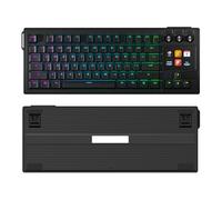 Jectse Clavier Mécanique 78 Touches, Rétroéclairage RVB, Interrupteur Rouge Remplaçable à Chaud avec Bouton Programmable et Repose-Pieds Réglable, pour la Saisie et la Programmation de (Black)