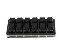 Jectse Clavier Mécanique Macro à Une Main, Clavier de Jeu RVB échangeable à Chaud à 12 Touches, Mini Clavier à Commutateur Rouge Programmable, pour OS X, pour pour Pi (Black)