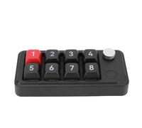Jectse Clavier Numérique Filaire USB C, 8 Touches Programmables, Clavier Macro avec Fenêtre Flottante pour Raccourcis Copier-Coller Personnalisés, pour Vista 7 8 10 (Black)