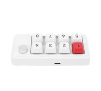 Jectse Clavier Numérique Filaire USB C, 8 Touches Programmables, Clavier Mécanique Macro à Une Main, Programmable, avec Bouton, pour Travailler et Jouer. (White)