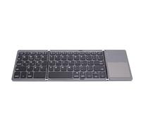 Jectse Clavier Portable Triple Pliant, Clavier Pliable Portable sans Fil Rechargeable avec pavé Tactile pour, pour Les Victoires pour OS X (Black)