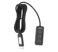 Jectse Clé de Programmation de Macro USB, Plug et Lecture du Clavier du Bouton de Connexion USB Braille 3 Touches pour Les Jeux de Travail