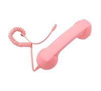 Jectse Combiné Téléphonique Rétro, Combinés Filaires de Type C, Récepteur de Poignée de Ligne Fixe, Haut-Parleur HiFi et Micro, Récepteur Téléphonique Classique Vintage pour (Pink)