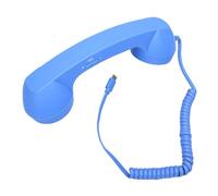 Jectse Combiné Téléphonique Rétro, Récepteur de Téléphone Portable Filaire avec Microphone, combiné Vintage Portable de Type C pour Les Réunions de Vidéoconférence Mobile Cellulaire (Blue)