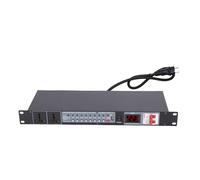 Jectse Conditionneur de Séquenceur de Puissance à 10 Canaux, Régulateur de Contrôleur D'alimentation Numérique Audio Haute Puissance, pour Utilisation en Studio de Scène de Cinéma (Prise UE)