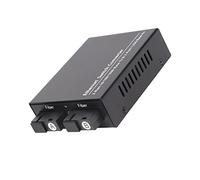 Jectse Convertisseur de Média Ethernet, Convertisseur de Média Gigabit 2 Ports 1,25 Gbit/s, Commutateur Ethernet Fibre Optique Monomode 10/100/1000 M, émetteur-récepteur Optique jusqu'à 2