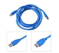 Jectse Données D'extension USB 3.0 pour le Câble de Synchronisation Masculin à Femme Taux de Transmission à Vitesse élevée pour PC -Laptop Bleu 1m / 1,8 M // (1m / 3,3 pieds)