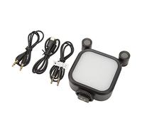 Jectse Double Microphone Remplissage de Lampe Réglable à 10 étapes Lumière de Remplissage pour Les Interviews des Médias Photographie en Plein Air, Micro HiFi pour Conférence Vidéo