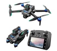 Jectse Drone avec Deux Caméras, Quadrirotor RC Pliable sans Fil 5G pour Débutants, Drone à Moteur sans Balais avec évitement d'obstacles, Vol Stationnaire Stable, Photographie