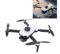 Jectse Drone avec Double Caméra, Quadcoptère d'alimentation à Télécommande Drone sans Balais avec Retour GPS, Affichage D'écran, évitement des Obstacles Intelligents pour Le Vol de Nuit (White)