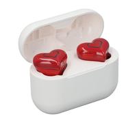 Jectse Écouteurs sans Fil Bluetooth 5.3 en Forme de Cœur avec Microphone intégré, Son Stéréo HiFi, écouteurs Mignons pour Filles avec étui de Chargement, 8 Embouts pour Petites Oreilles