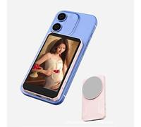 Jectse Écran de Selfie de Téléphone sans Fil, 3,97 Pouces Aperçu en Temps Réel Prévisualité Magnétique Vlog Selfie Screen with Remote Control, 2,4g 5G Dual Band, pour iOS pour (Rose)