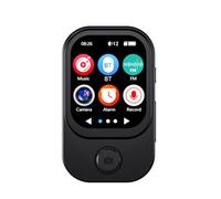 Jectse Écran Tactile Mp3, Mp3 et Mp4 Lecteur de Musique avec Une Caméra de 2,01 Pouces et Réduction de Bruit Intelligente avec Haut-Parleur, Livre Compact, Taille Compacte Facile à (BLACK1)