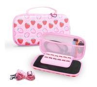 Jectse Ensemble D'accessoires 6 en 1 pour Console de Jeu Portable, Joli étui de Transport, Pochette de Transport Rigide, Grand Espace de Rangement, pour Adolescents, Garçons et Filles (avec Sangle)