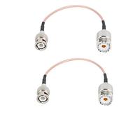 Jectse Ensemble de Câbles Caaj 2pcs High-Performance 50 Ohm M Femme à BNC Male Jumper Wire pour une Utilisation Confortable