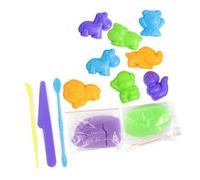 Jectse Ensemble de Sable de Jeu coloré pour Enfants, Stimule L'imagination, Garde l'humidité pour Les Enfants, Matière Plastique (Ensemble d'animaux mis à Jour 10,6 oz)