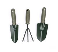 Jectse Ensemble D'outils de Jardin, Poignée Ergonomique, Pelle Large et étroite, Râteau à 3 Dents avec Sac de Rangement, pour Le Jardinage, Le Désherbage, Le Creusement et la