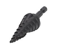 Jectse Foret étagé HSS Spiral Groove Pagoda Alésoir Hex (10 marches | Surface revêtue de titane, plusieurs tailles de trous, compatible avec les perceuses sans fil, évacuation fluide des copeaux.