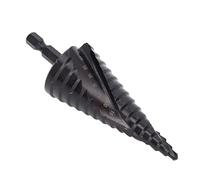 Jectse Foret étagé HSS Spiral Groove Pagoda Alésoir Hex (15 marches | Surface revêtue de titane, plusieurs tailles de trous, compatible avec les perceuses sans fil, évacuation fluide des copeaux.