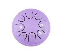 Jectse Handpan Drum Tambour à Langue en Acier accordé en C 8 Tons pour les Mélomanes et les Praticiens du Yoga Or 4 Pouces (PURPLE)