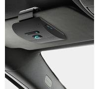 Jectse Haut-Parleur de Voiture Mains Libres Bluetooth pour Téléphone Portable, Prend en Charge 2 Téléphones, Invites de Navigation Bluetooth et Lecture de Musique, Clip de Visière