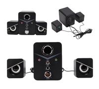 Jectse Haut-parleurs D'ordinateur Alimentés par USB avec Mic | Boutons de Contrôle du Volume et des Basses, avec Prise Audio 3,5 Mm, Bluetooth 10 M, pour Ordinateur de Bureau, Portable