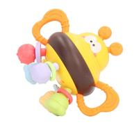 Jectse Hochet 3 en 1 pour bébé, Balle d'activité, Boules de Dentition Souples, Massage des Gencives, Anneau de Dentition en Silicone pour Saisir les Compétences, Stimulation Audiovisuelle, Taille