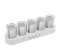 Jectse Horloge de Tube, Tubes à LED Corloge Analogique 16 Millions de Couleurs, 9 Modes D'affichage Ajustements, Décoration de Bureau Exquise pour Salle (Prise UE)