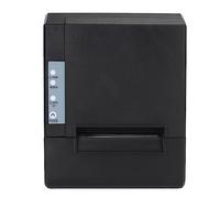 Jectse Imprimante de Reçus Thermique, Interface USB LAN 80 Mm, Imprimante d'étiquettes Thermiques ESC POS, Tampon de Données de Commande, Coupe Automatique pour Cantines (Prise UE)