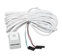 Jectse Interrupteur d'alimentation pour Ordinateur de Bureau, Bouton d'alimentation Externe pour Ordinateur de Bureau, Câble Adaptateur de Contrôle d'alimentation 2 M/4 M, Interrupteur