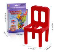 Jectse Jeu D'équilibrage de Chaises Empilables, Jeu D'équilibre Multijoueur Intelligent pour Les Fêtes de Famille, Amusant, Développement des Capacités des Enfants, Idéal pour Les Plus de 3 Ans en