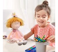 Jectse Jolie Poupée de bébé avec des Vêtements, Poupée de Chiffon Douce Faite à la Main, Jouet pour Bébés Filles, 35 Cm, Beau Cadeau de Noël pour Chambre d'enfant ou Aire de Jeu, Peluche Rose Elfe