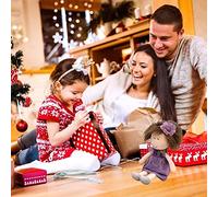 Jectse Jolie Poupée de bébé avec des Vêtements, Poupée de Chiffon Douce Faite à la Main, Jouet pour Bébés Filles, 35 Cm, Beau Cadeau de Noël pour Chambre d'enfant ou Aire de Jeu, Peluche Rose Elfe