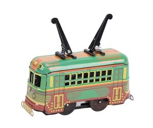 Jectse Jouet de Tramway à Remonter Vintage, Tramway Rétro en Fer Blanc avec Un Design Nostalgique, pour la Décoration de la Maison et du Bureau, Accessoires de Photographie de Collection
