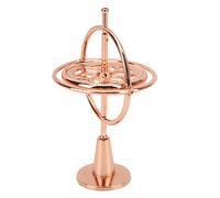 Jectse Jouet Gyroscope à Support en Métal | Mini Toupie équilibrée pour Soulager Le Stress, Artefact de Décompression en Or Rose