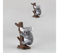 Jectse Jouet Réaliste en Plastique Modèle Koala pour Décoration de Chambre d'enfant, Matériau Sûr, Fabrication Exquise, Jouet de Statue d'animal pour Apprendre sur Les Animaux (Koala étreignant Un