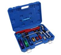 Jectse Kit de Cintreuse de Tubes avec 7 Têtes de Cintrage, Cintreuse de Tubes à Cliquet, de Tuyaux à 90 Degrés, Outil d'ébavurage pour Alésoir de Coupe pour Tuyaux de 1/4 à 7/8 Pouces de Diamètre
