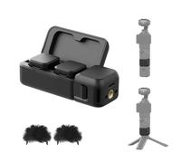Jectse Kit de Microphone sans Fil Double, Micro Cravate à Suppression de Bruit avec Fixation Magnétique pour Podcast D'interview de Vlogging, Transmission de 50 M, Batterie 5H