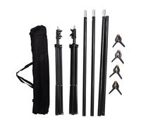 Jectse Kit de Support de Toile de Fond Photo Réglable, Système de Support de Fond de Photographie de 3 Meter de Hauteur avec Sac de Transport, pour Studio Photo Vidéo, Commerce