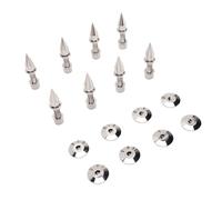 Jectse Kit de Tampon à Pointe de Haut-Parleur de 8 Pcs, Support D'isolement de Pic de Haut-Parleur Réglable de 12X60 Mm de Cuivre, pour Instrument de Subwoofer Amplificateur, Argent