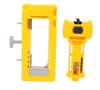 Jectse Kit D'installation de Loquet de Charnière de Porte en Plastique Réglable pour Mortaise Précise et Gabarit Jaune pour la Maison
