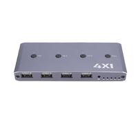 Jectse KVM 4K 60 Hz, Commutateur USB 2.0 4 Ports avec Télécommande CEC VRR ALLM 48 Gbps Plug and Play, pour 4 Ordinateurs Partager un Moniteur Series X PC de Jeu
